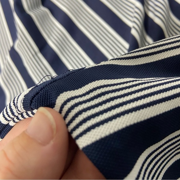 Peter Millar Summer Comfort Navy White Short Sleeve Men's Polo Size Large - Picture 5 of 7